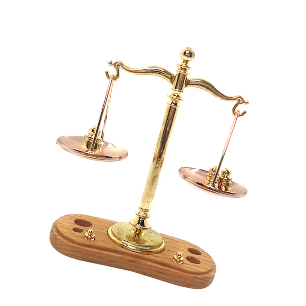 

Body Weight Scale Mini Toys Simulation Balance Room 52X42CM Home Adorn Simulated Model Brown Dolly House Adornment Child