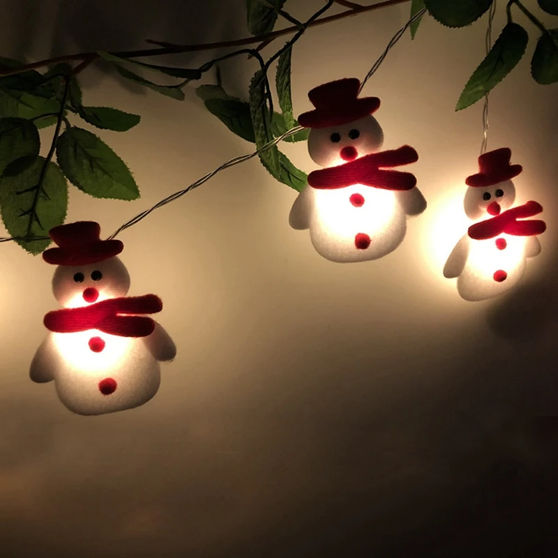 LED kain Natal tali cahaya mewah pohon Natal liburan dekorasi rumah lentera liontin