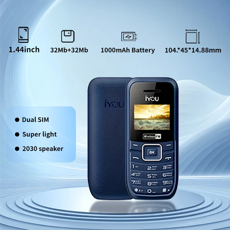 IYOU 3036 Dual SIM Dual Standby Function Machine! 1.44-inch screen | 1000mAh battery life | Backup for elderly and students