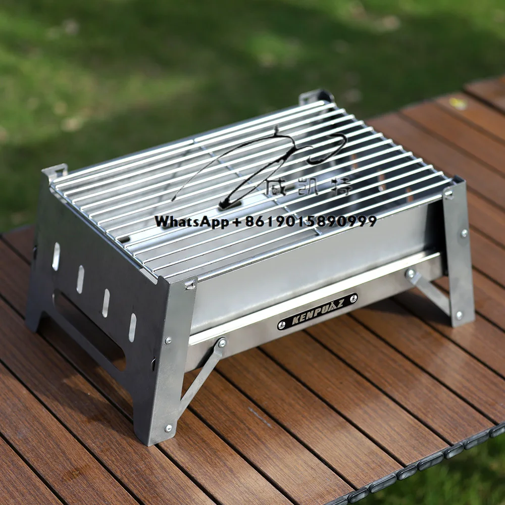 

High Quality Portable Outdoor BBQ Grill Detachable 304 Safe Food Grade Stainless Steel Collapsible Household Barbecue Grill