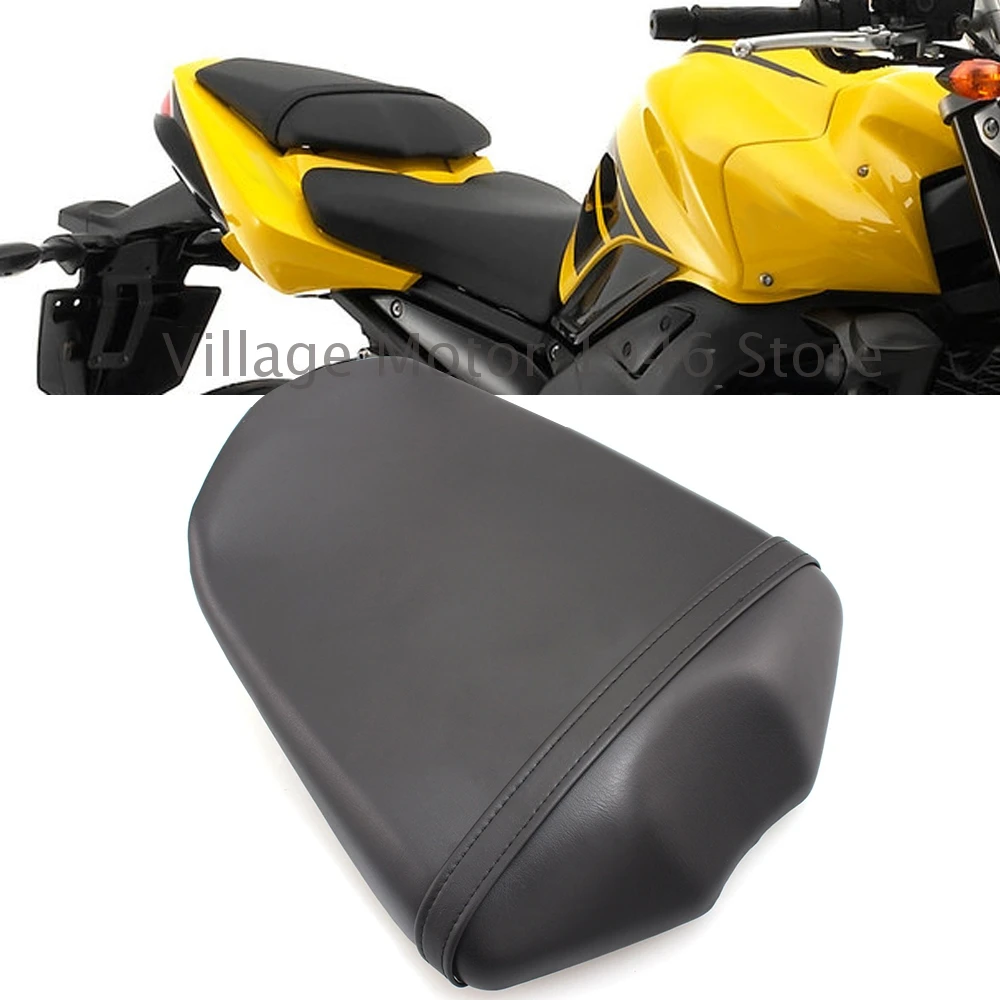 Black leather Motorcycle Rear Passenger Cushion Pillion Pad Seat For Yamaha FZ1 2006 2008 2009 2010 2011 2012 2013 2014 15 2016