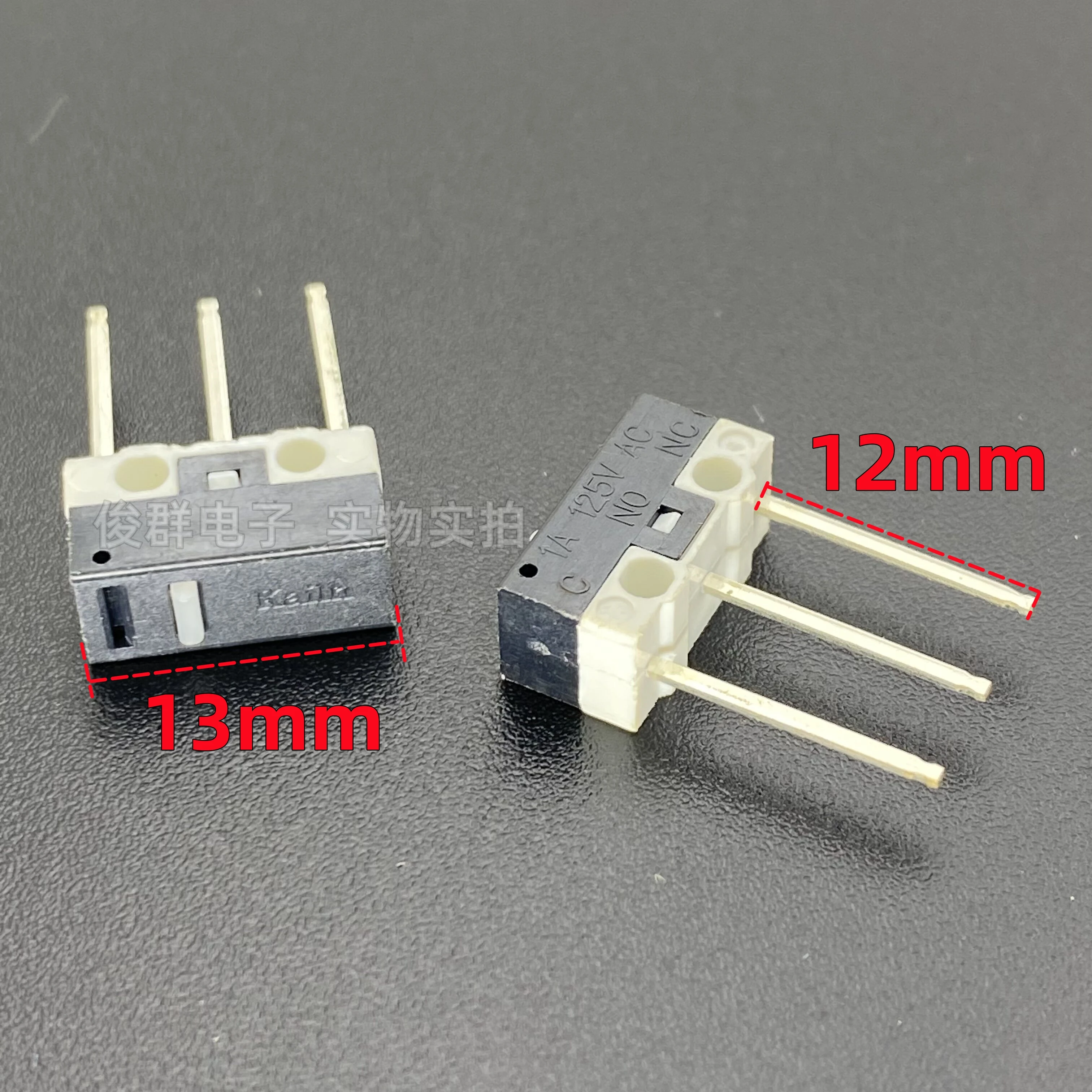 10pcs/small micro switch lengthened 3-pin double swallow Thundersnake Logitech touch electric game mouse button