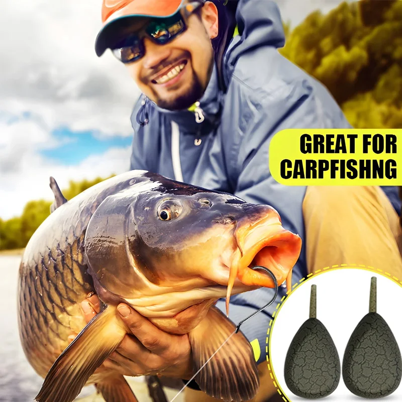 Plomada con diseño grieta para carpfishing – Peso de pesca original - imagen 3