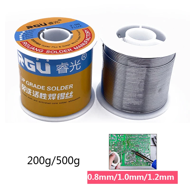 

500g Solder Wire Tin Rosin Core BGA Welding Soldering Wire Reel No-clean Flux 2.0% 0.8/1.0/1.2mm for IC electrical repair