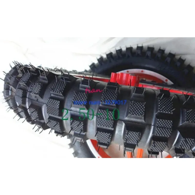 10inch (10'')Mini Dirt Bike Knobby Tire wheels 2.50-10 Front or Rear rims & tyre Off Road Motocross mini motorrad child