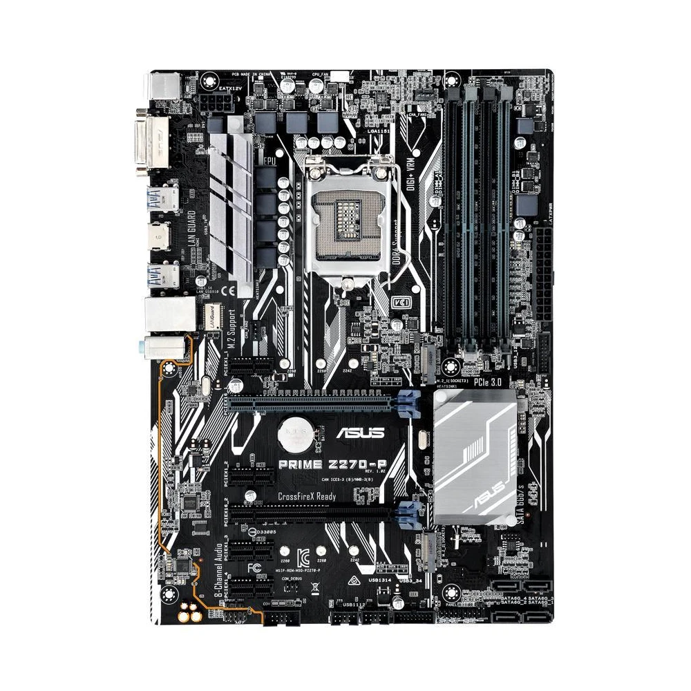 ASUS PRIME Z270-P Motherboard LGA 1151 Support i7-7700 6700K i5-7600T 6600 i3-7320 6100 CPU 4×DDR4 DIMM PCIe 3.0 ATX Mainboard