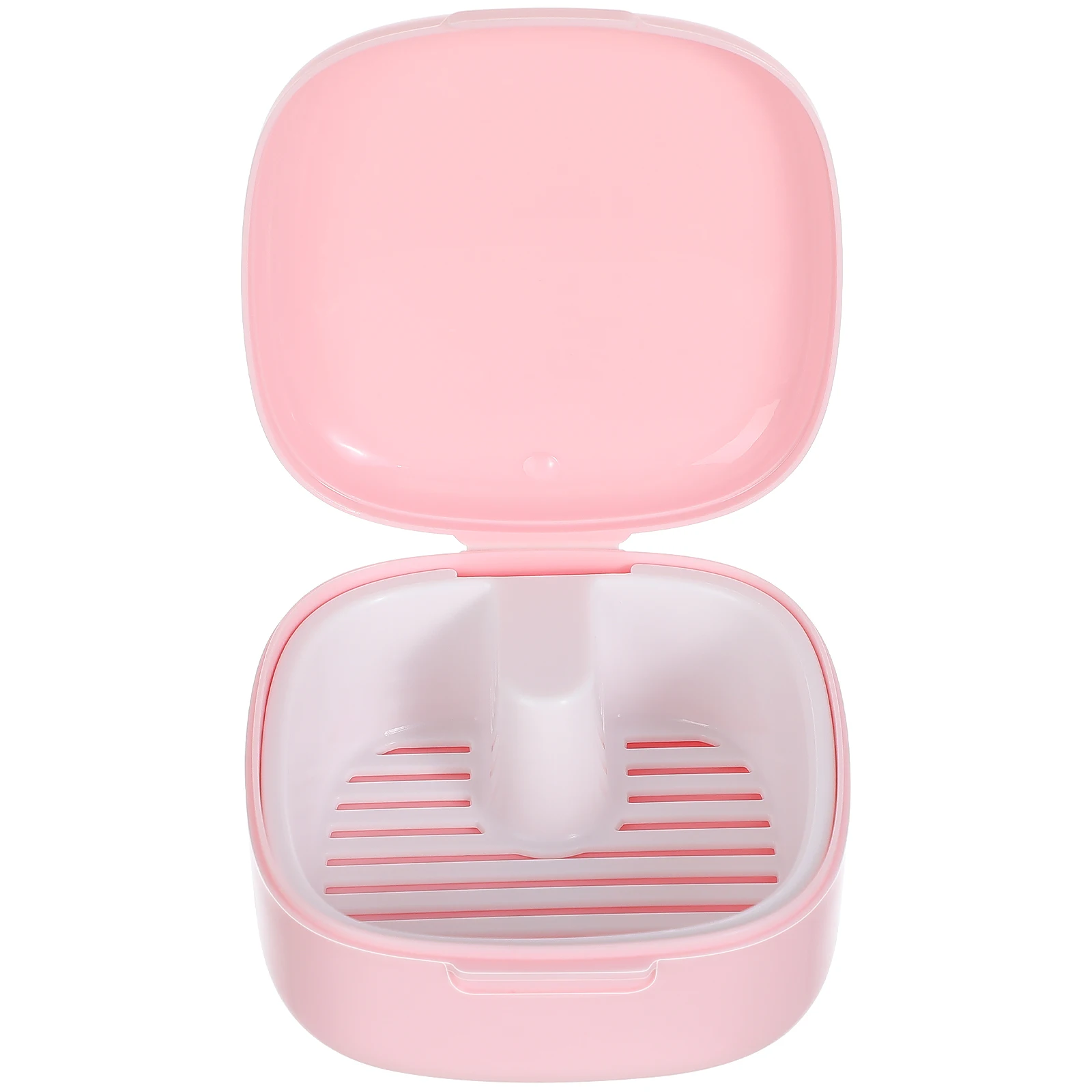 

Denture Storage Box Retainer Case Portable Plastic Holder Travel Slim Design Easy Cleaning Durable Material Sealed Lid