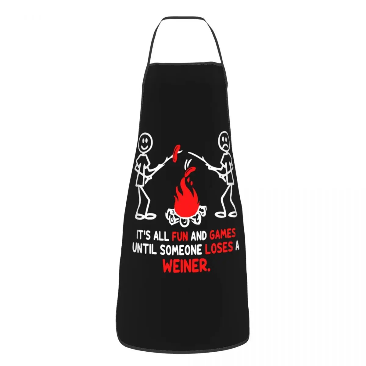 Custom Camp Fire And Weiner Quote Funny Apron Adventure Camping Adult Unisex Chef Bib Tablier Cuisine Cooking Baking Gardening