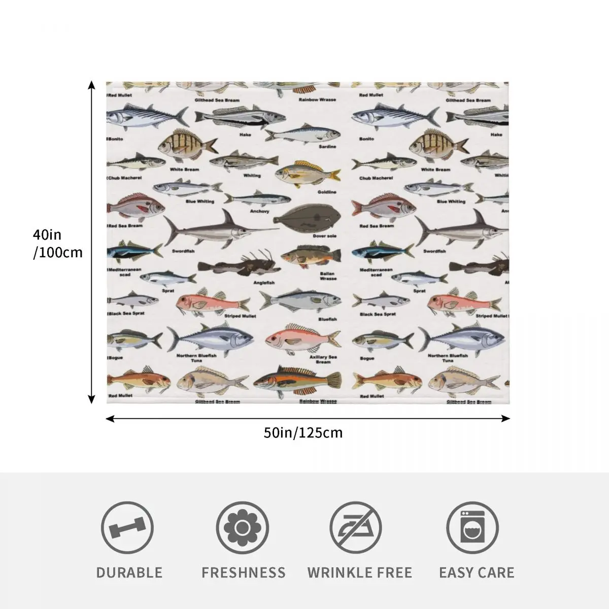 خمر تحديد الأسماك الرسم البياني الصيد رمي بطانية فاخرة رشاقته لطيف منقوشة لطيف شخصية هدية البطانيات #4