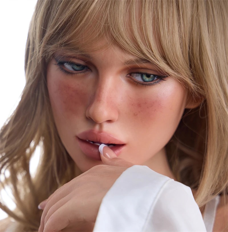 IrontechTop Quality Silicone Sex Doll Head, ROS Mouth, R4, Silk Cream, Oral Sexy