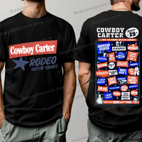 Fashion Beyonce 2025 New Cowboy Carter Tour T-shirt Harajuku Short Sleeve Men Women Clothing Summer Singer Fan Tops Gift
