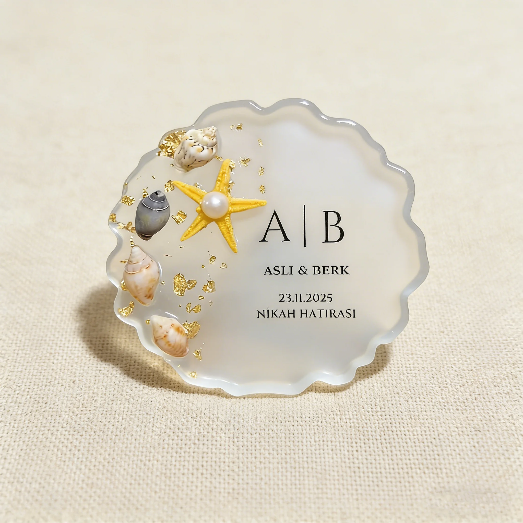 Handmade Epoxy Seashell Magnet Favors | Personalized Birthday Engagement Wedding Baptism Baby Shower Gifts Bulk