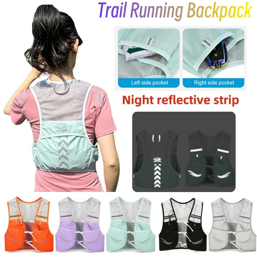 Outdoor Trail Running Backpack Ultralight Women Men Running Race Hydration Vest Running Bag  for Bicycle Marathon