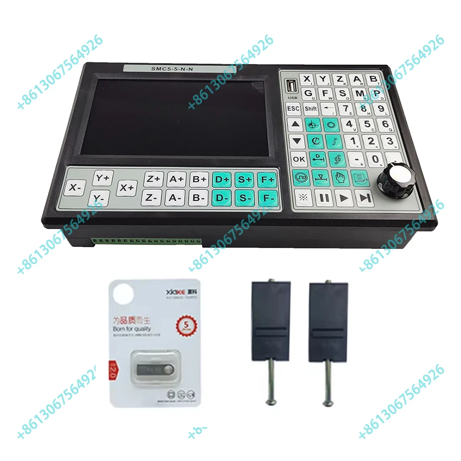 CNC 4 Axis 5axis Stand Alone Motion Controller Offline CNC Controller SMC5-5-N-N 500KHz 7 Inch Large Screen Replace Mach3 USB