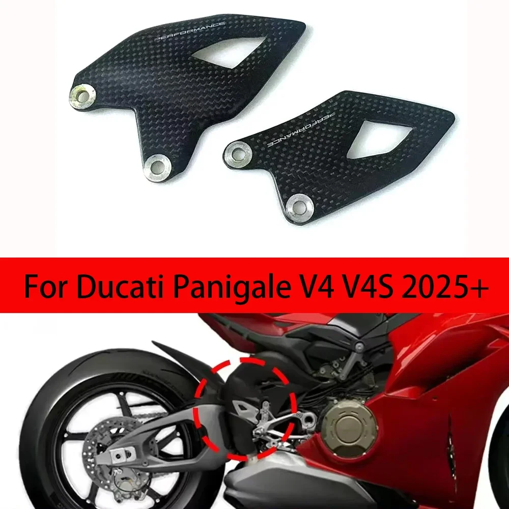 

Motorcycle Carbon Fiber Heel Guard Plates Foot Rests case For Ducati Panigale V4 V4S 2025