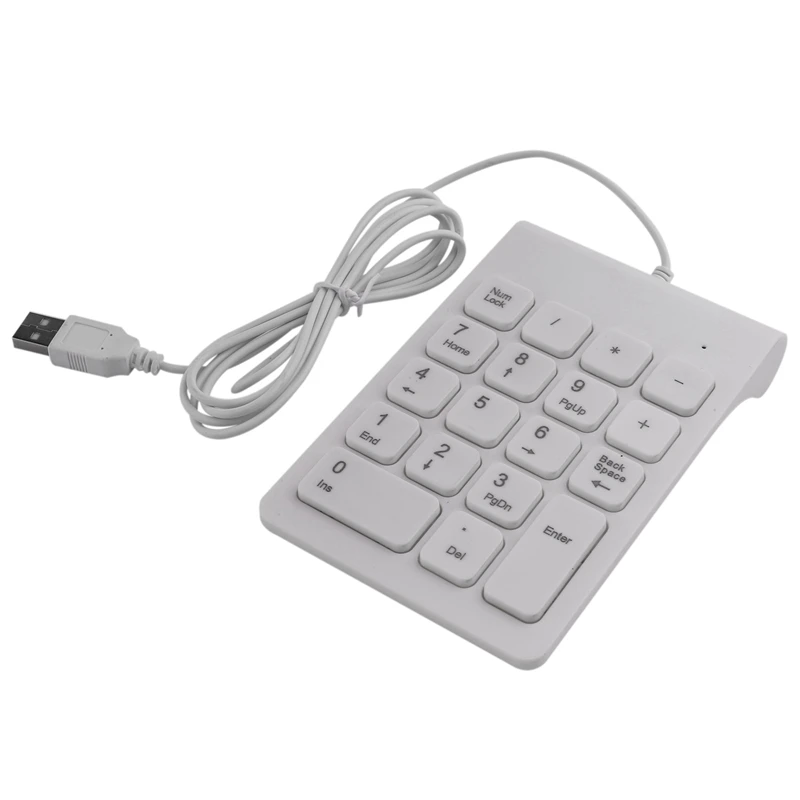 Mini USB Wired Numeric Keypad Numpad 18 Keys Digital Keyboard For Accounting Teller Laptop Windows Android Notebook Tablets PC