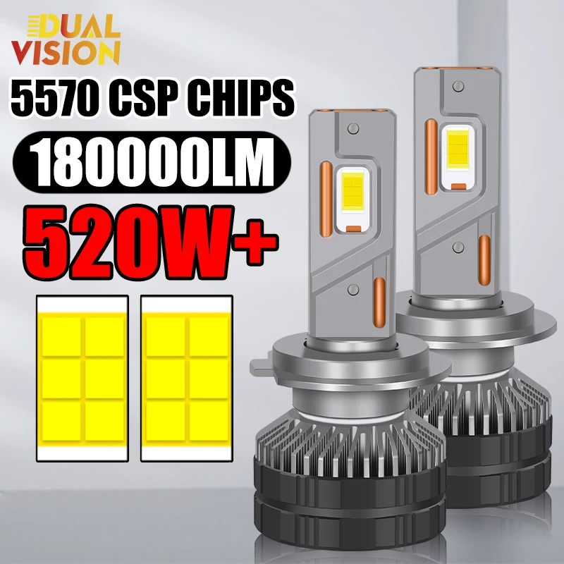 

Лампы головного света H4 H11 H7, 520 лм, 9005 Вт, лампы головного света H4 H11 H8 H1 H9 9006 HB3 9012 HB4 4300 HIR2 H16 6000K 5570 K, CAN-шина без ошибок, CSP