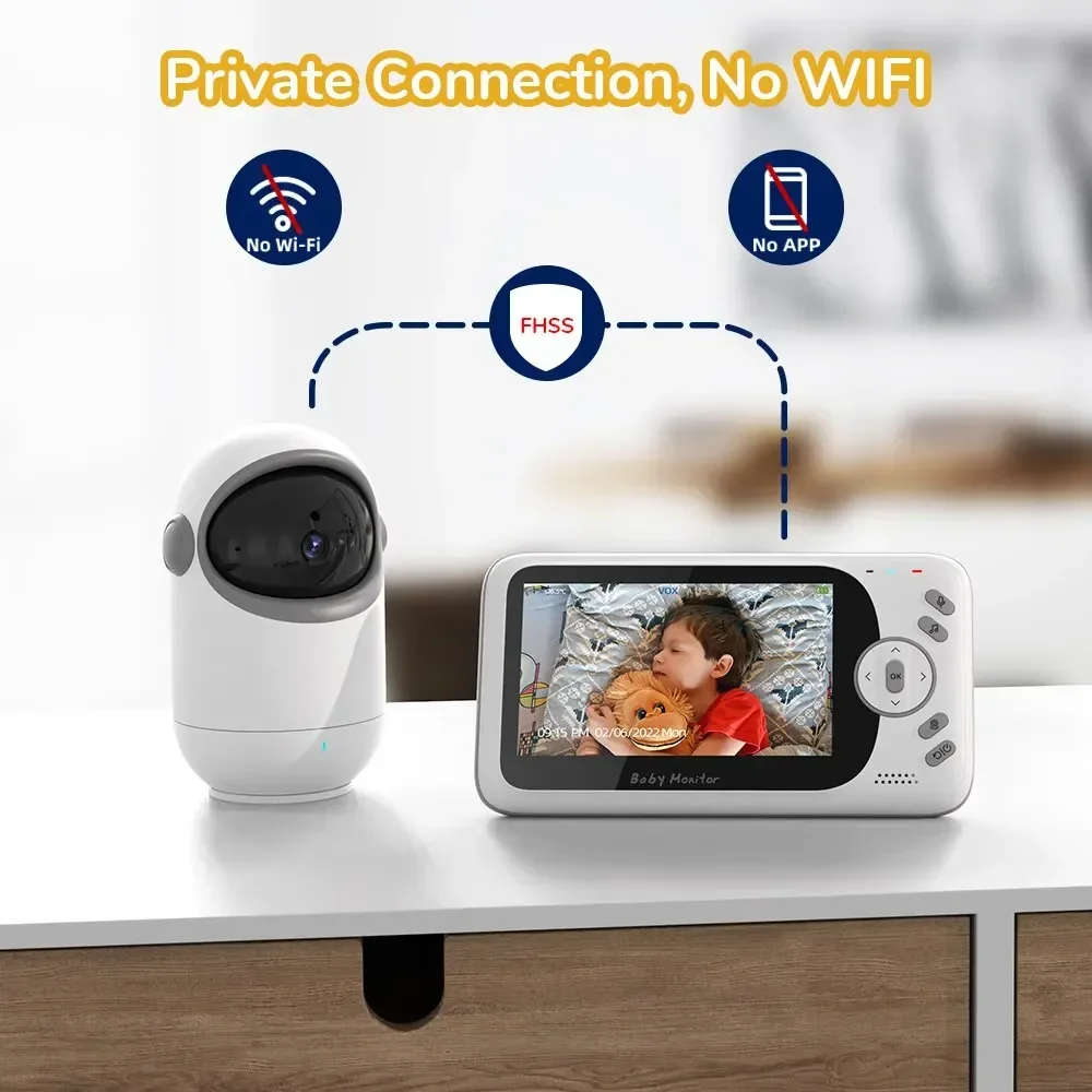 

VB801 Baby Monitor Video Recorder Pan Tilt Camera 2.4G Wireless Two Way Audio Night Vision Security Surveillance Cam Babysitter