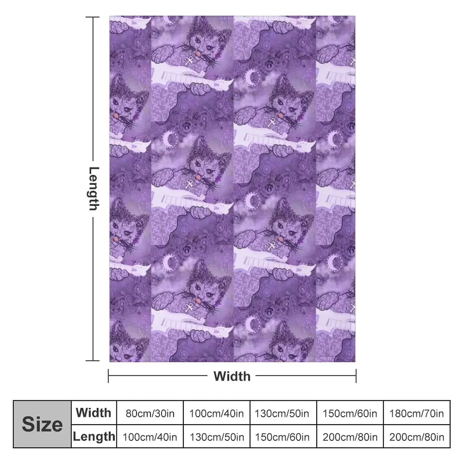 Purr-fectly Prince Throw Blanket couch cozy soft plush fuzzy picnic outdoor blanket
