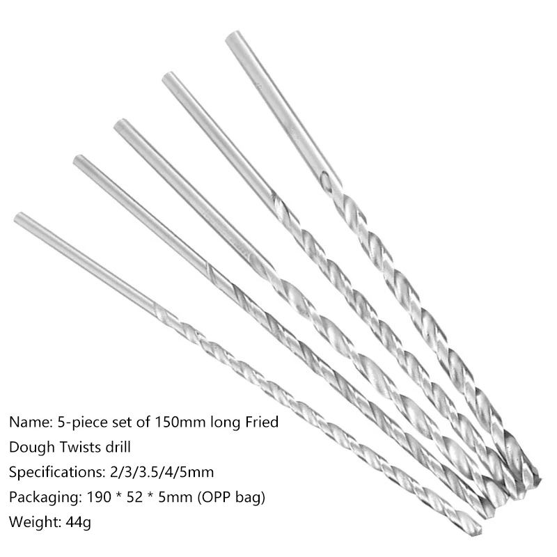 5 قطعة مجموعة لقمة ثقب HSS الصلب اضافية طويلة عالية السرعة 2 مللي متر/3 مللي متر/3.5 مللي متر/4 مللي متر/5 مللي متر بت أدوات كهربائية اكسسوارات أجزاء لقمة ثقب اليد مجموعة