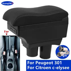 Car Armrest box For Peugeot 301 Armrest box For Citroen c-elysee Storage Box Interior Dedicated Retrofit Car Accessories