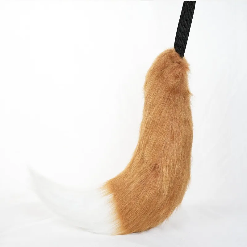 

Большой плюшевый комплект ручной работы с лисьим волчьим хвостом, ухо животного, хвост, реквизит для косплея, аксессуар для костюма Comic Con