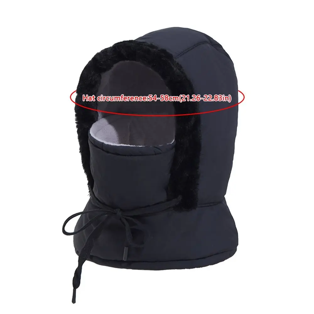 Winter Down Cotton Balaclava Ski Mask Warm 4-in-1 Warm Hat Dustproof Windproof Beanies Cap Outdoor