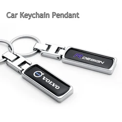 3D Metal Epoxy Car Key Rings Auto Emblem Keychain Key Holder Pendant For Volvo RDESIGN XC60 XC90 S60 S80 S60L V40 V60 AWD V90