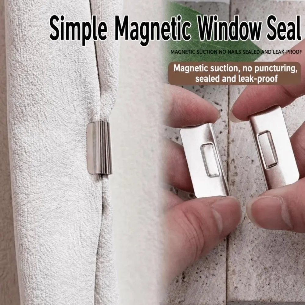 1 Pairs New Metal Curtain Closure Clip Magnetic Attraction Detachable Curtain Fixing Buckle S/L Curtain Gap Stopper Home Office
