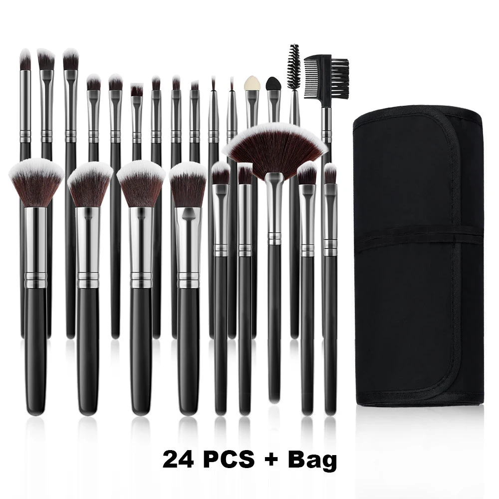Professionelle 24PCS Make-Up Pinsel Set Lidschatten Foundation Concealer Blending Rouge Pinsel Kabuki Weichen, Flauschigen Frauen Schönheit Werkzeug