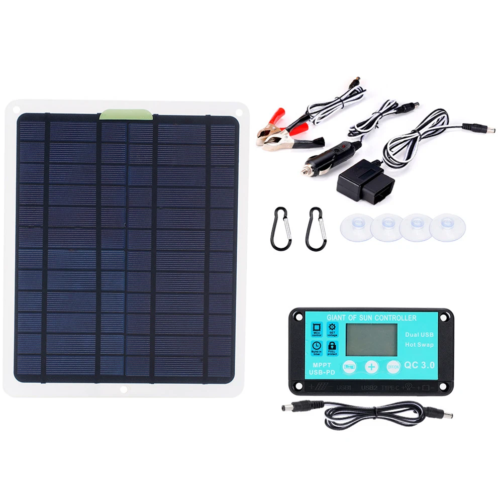 Easy Installation 20W Solar Panel Discharging Protection Dual Voltage Compatibility Optimal Charging Performance