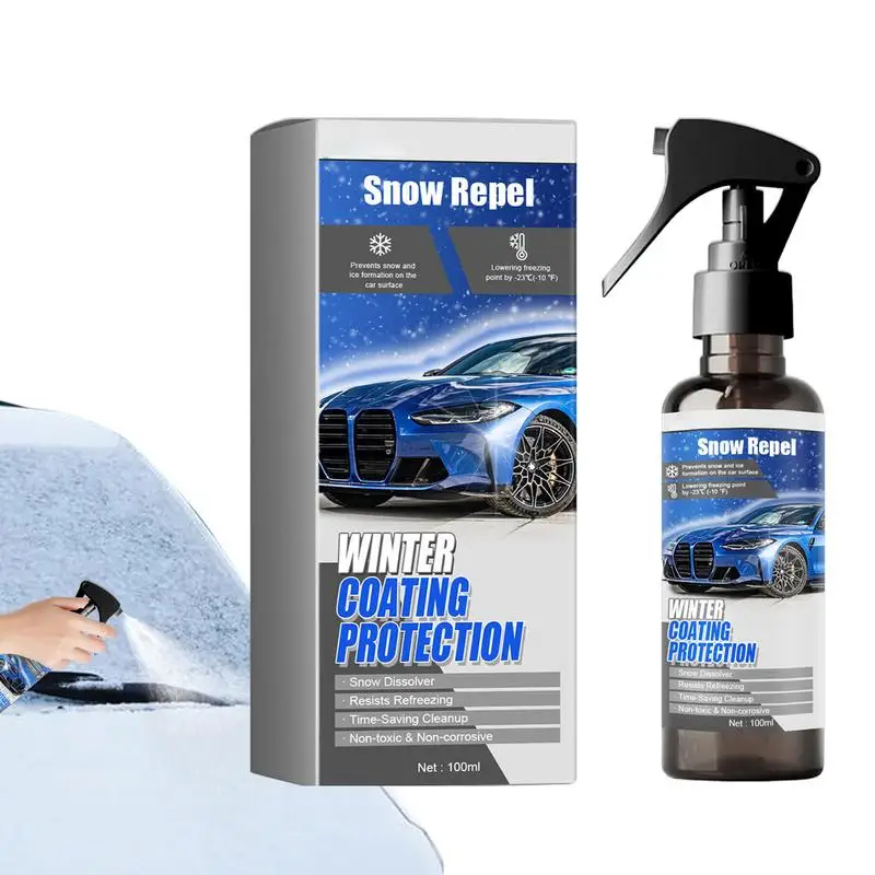 

Windshield Deicer Spray 100ml De Icer For Car Windshield Glass Cleaner Spray Streak Free Snow Removal For Car Windshields