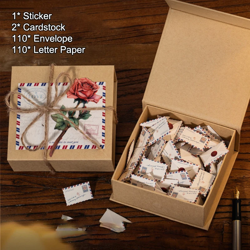 

1 Set Mini Envelopes With 99pcs Round Sticker For Friend, Lover, Parent, Graduation Gift, Valentine's Day Gift, Anniversary Gift