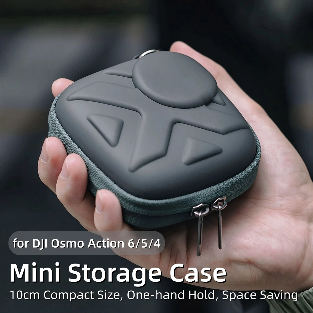 Portable Mini Camera Carry Bag Splash-proof Hard Shell Protective Storage Box for DJI Action 6/5Pro/4 Insta360 Ace Sport Camera