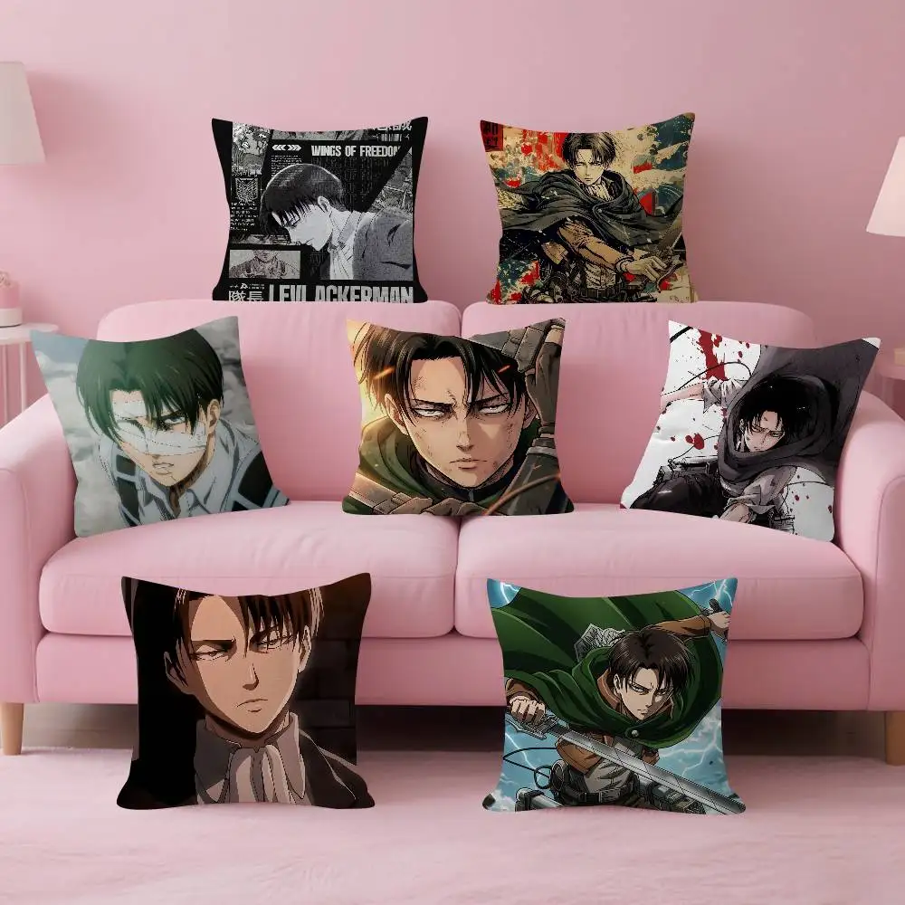 Anime Attack on Titan Levi Ackerman   Cushion Cover Car Throw Pillow Case For Sofa Car Christmas Gift