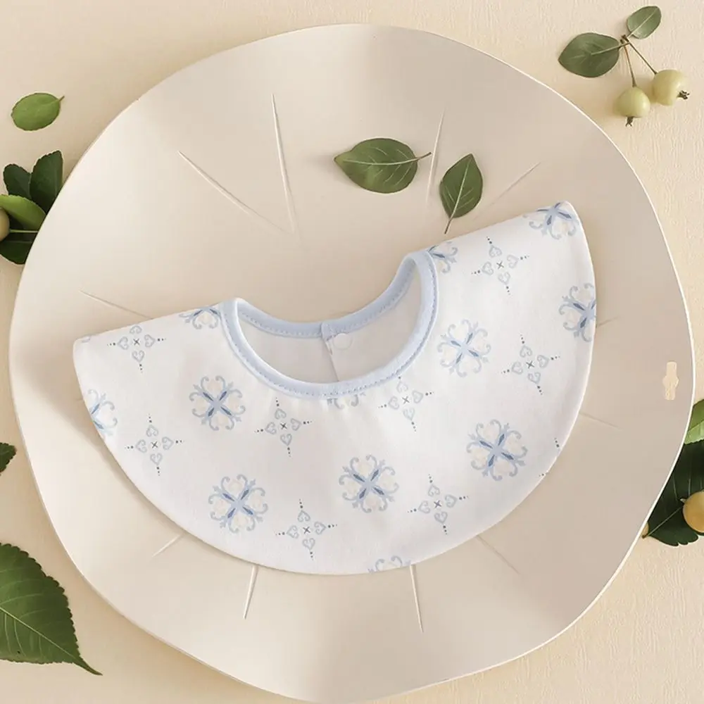 لطيف مقاوم للماء الطفل مرايل قطنية زهرة شكل الأميرة الطفل الترويل المرايل جولة الرقبة الكورية نمط منشفة لعاب الأطفال الملابس الرضع