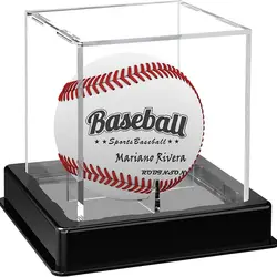 Baseball Display Case, Baseball Holder Clear Ball Display Cube Box, UV Protected Baseball Storage Official Size Box