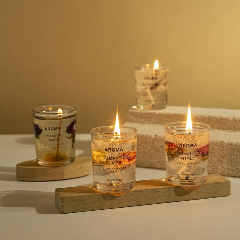 

Jelly wax aromatherapy candles bedroom atmosphere anti-burning flower fragrance ornament holiday birthday gift souvenir