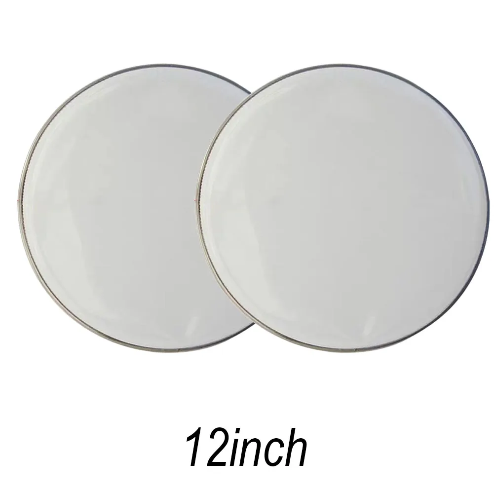 Drum Frame Skin 6 8 10 12Inch White Drum Head Drum Skin Sound Controlled 0.188mm Aluminum Metal Frame Thickness Cap