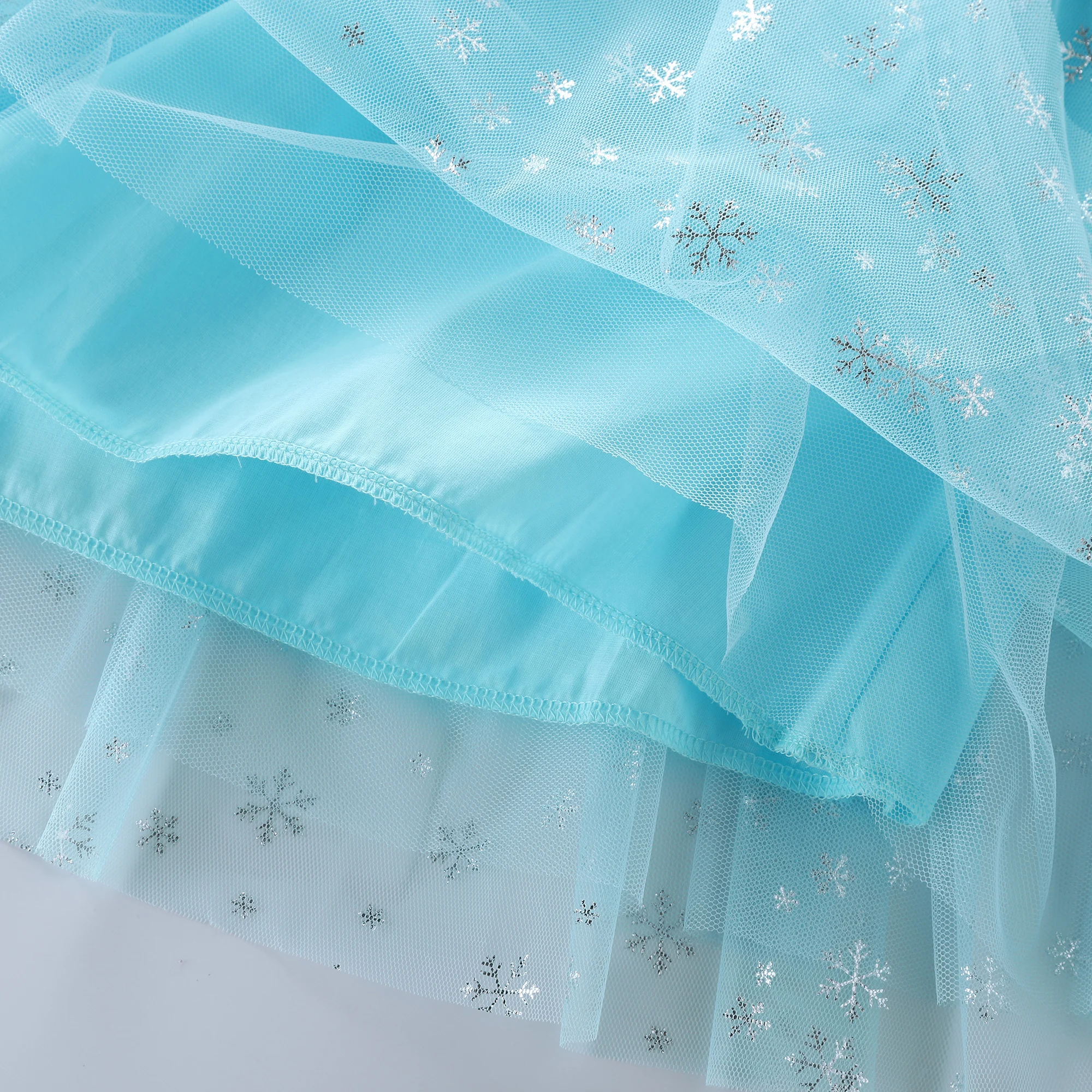 Mädchen Sommer Neues Produkt Schnee Gesticktes Ärmelloses Mesh Splice Party Prinzessin Kleid SH1711 – Detail 8