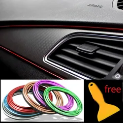 Car Decoration Flexible Strips Universal 5M Interior Auto Mouldings Car Cover Trim Dashboard Door Edgein Car Moulding styling.