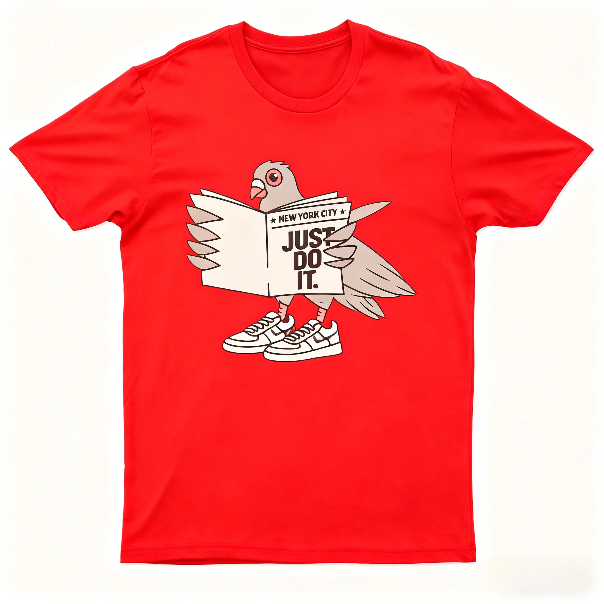 جديد حمامة تفعل ذلك NYC مضحك الشارع الشهير حذاء رياضة نكتة الأصدقاء تي شيرت 100% القطن جولة الرقبة قصيرة الأكمام للجنسين فضفاض المحملة #5