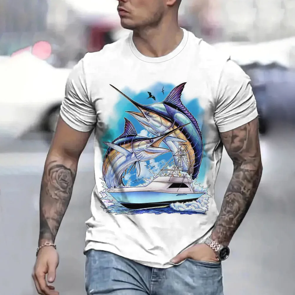 2024 Fishing Shirt Casual Loose Men Short Sleeve T Shirts Uv Protection Tops Wear Summer Fishing Apparel Camiseta De Pesca Tops