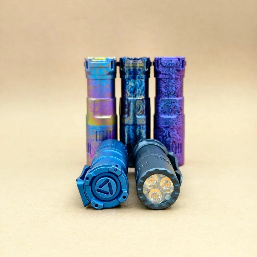 Reylight Rook-Ti Anodized Rechargeable Flashlight MIni Torch Light EDC Led Flashlights