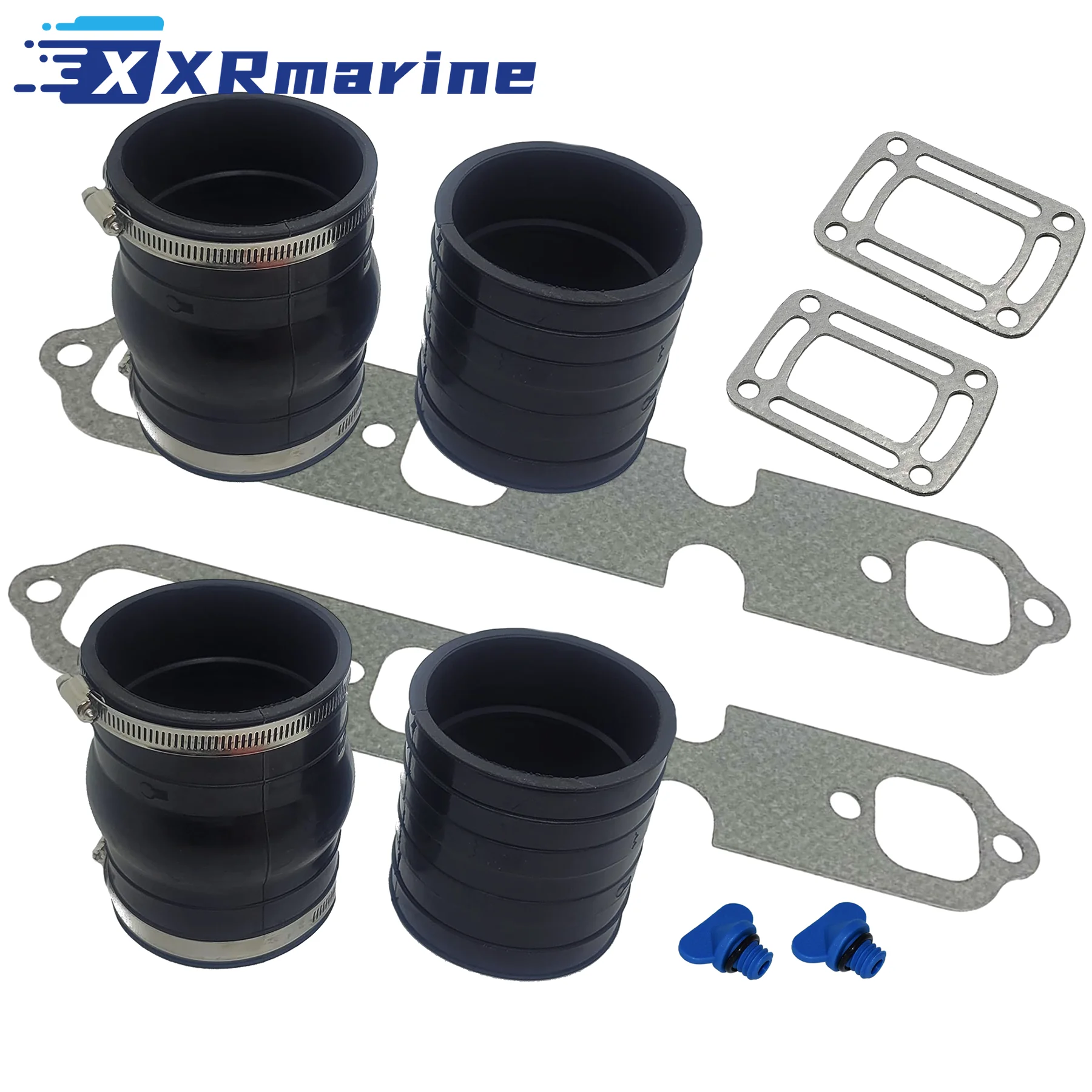 Exhaust Manifold Bellows Kit Fit OMC MODEL 4.3L - GM 262 CID, V6 (1986 & UP) 3852696 3852741 351325 806608A02