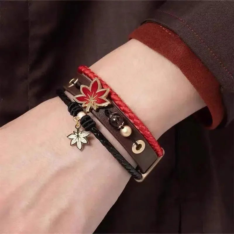 New Game Genshin Kaedehara Kazuha Theme Impression Series Bracelet Hand Rope Jewelry Derivative Peripherals  Adjustable Bracelet