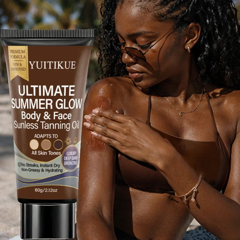 YUITIKUE 60g Sunless Tanning Oil, Ultimate Summer Glow for Body & Face, All Skin Tones, Instant Dry, Non-Greasy & Hydrating - view 3