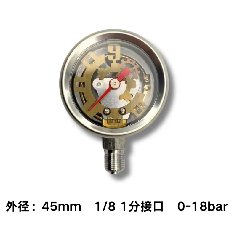 

Coffee machine pressure gauge modified pneumatic coffee machine hollow pressure gauge side out 1 minute 1/8 interface all