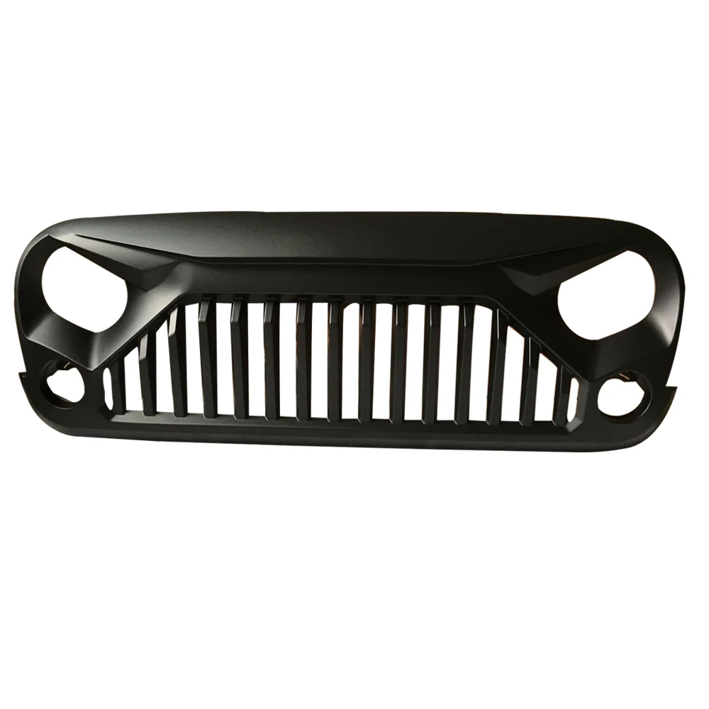J189 Grille Gladiator Front Grille Black Grill Front Grill  ABS for Jeep Wrangler JK 07-17  LantSun