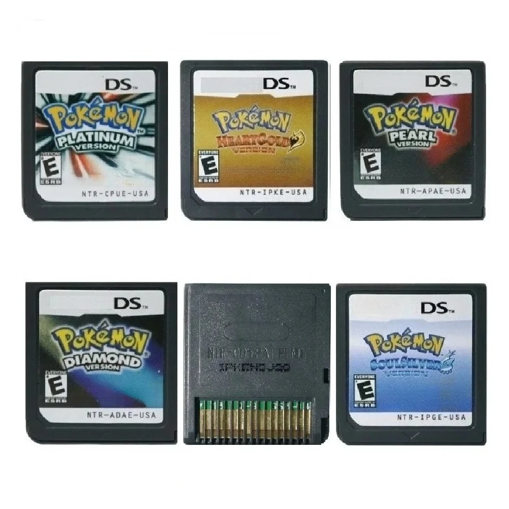 بطاقة ألعاب الفيديو NDS Retro، ألعاب سلسلة البوكيمون: لؤلؤة/ماس/قلب ذهبي/فضي سول/بلاتينيوم، النسخة الإنجليزية الأمريكية #1